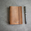 Bell’avant Classic Personalized Leather Pocket Journal with Professional Elastic Closure