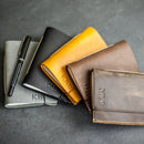 Bell’avant Classic Personalized Leather Pocket Journal with Professional Elastic Closure