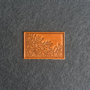 Floral Design Leather Patches with Optional Hook and Loop Fastener