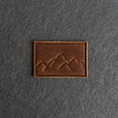 Mountain Range Leather Patches with Optional Hook and Loop Fastener