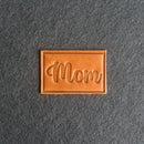 Mom Leather Patches with Optional Hook and Loop Fastener