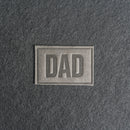 Dad Stamp Leather Patches with Optional Hook and Loop Fastener
