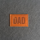 Dad Stamp Leather Patches with Optional Hook and Loop Fastener