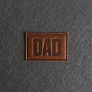 Dad Stamp Leather Patches with Optional Hook and Loop Fastener