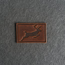 Deer Stamp Leather Patches with Optional Hook and Loop Fastener