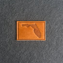 Florida Leather Patches with Optional Hook and Loop Fastener