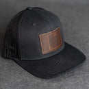 Leather Patch Trucker Style Hat - Utah Stamp
