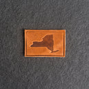 New York Leather Patches with Optional Hook and Loop Fastener