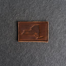 New York Leather Patches with Optional Hook and Loop Fastener
