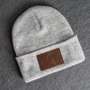 Beanie with Leather Patch Online