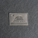 California Flag Leather Patches with Optional Hook and Loop Fastener