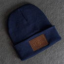 Beanie with Leather Patch Attached - Colorado Flag Stamp