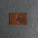 Texas Leather Patches with Optional Hook and Loop Fastener