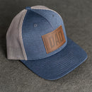 Leather Patch Performance Style Trucker Hat - Dad Stamp