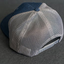 Leather Patch Performance Style Trucker Hat - Bride and Groom Stamp (block)