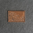 Floral Design Leather Patches with Optional Hook and Loop Fastener