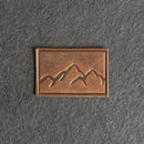 Mountain Range Leather Patches with Optional Hook and Loop Fastener