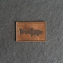 Fish Leather Patches with Optional Hook and Loop Fastener