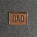 Dad Stamp Leather Patches with Optional Hook and Loop Fastener