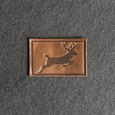 Deer Stamp Leather Patches with Optional Hook and Loop Fastener