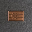 Colorado Flag Leather Patches with Optional Hook and Loop Fastener
