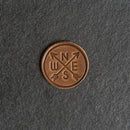 Compass Rose Leather Patches with Optional Hook and Loop Fastener