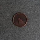 Wolf Leather Patches with Optional Hook and Loop Fastener
