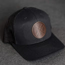 Leather Patch Trucker Style Hat - PNW Stamp