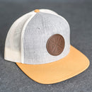 Leather Patch Flat Bill Trucker Hat - PNW Stamp