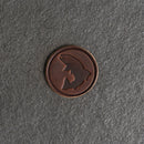Fish Leather Patches with Optional Hook and Loop Fastener - Circle Patch Jumping Fish