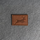 Deer Stamp Leather Patches with Optional Hook and Loop Fastener