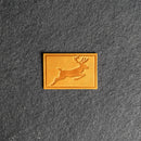 Deer Stamp Leather Patches with Optional Hook and Loop Fastener