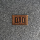 Dad Stamp Leather Patches with Optional Hook and Loop Fastener