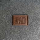 Dad Stamp Leather Patches with Optional Hook and Loop Fastener