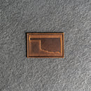 Oklahoma Leather Patches with Optional Hook and Loop Fastener