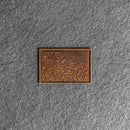 Floral Design Leather Patches with Optional Hook and Loop Fastener