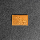 Floral Design Leather Patches with Optional Hook and Loop Fastener