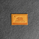 California Flag Leather Patches with Optional Hook and Loop Fastener