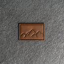 Mountain Range Leather Patches with Optional Hook and Loop Fastener