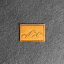 Mountain Range Leather Patches with Optional Hook and Loop Fastener