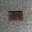 Florida Leather Patches with Optional Hook and Loop Fastener