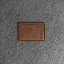 Florida Leather Patches with Optional Hook and Loop Fastener