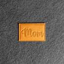 Mom Leather Patches with Optional Hook and Loop Fastener