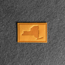 New York Leather Patches with Optional Hook and Loop Fastener
