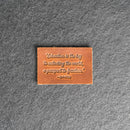 Education is the key | Leather Patch with Hook and Optional Loop Fastener