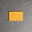 Education is the key | Leather Patch with Hook and Optional Loop Fastener