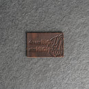 Dream Big Aim High Leather Patch with Optional Hook and Loop Fastener |
