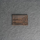 Dream Big Aim High Leather Patch with Optional Hook and Loop Fastener |