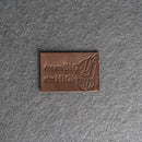 Dream Big Aim High Leather Patch with Optional Hook and Loop Fastener |