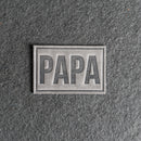 PAPA Stamp Leather Patches with Optional Hook and Loop Fastener